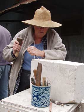 MC Carolyn carves peace.